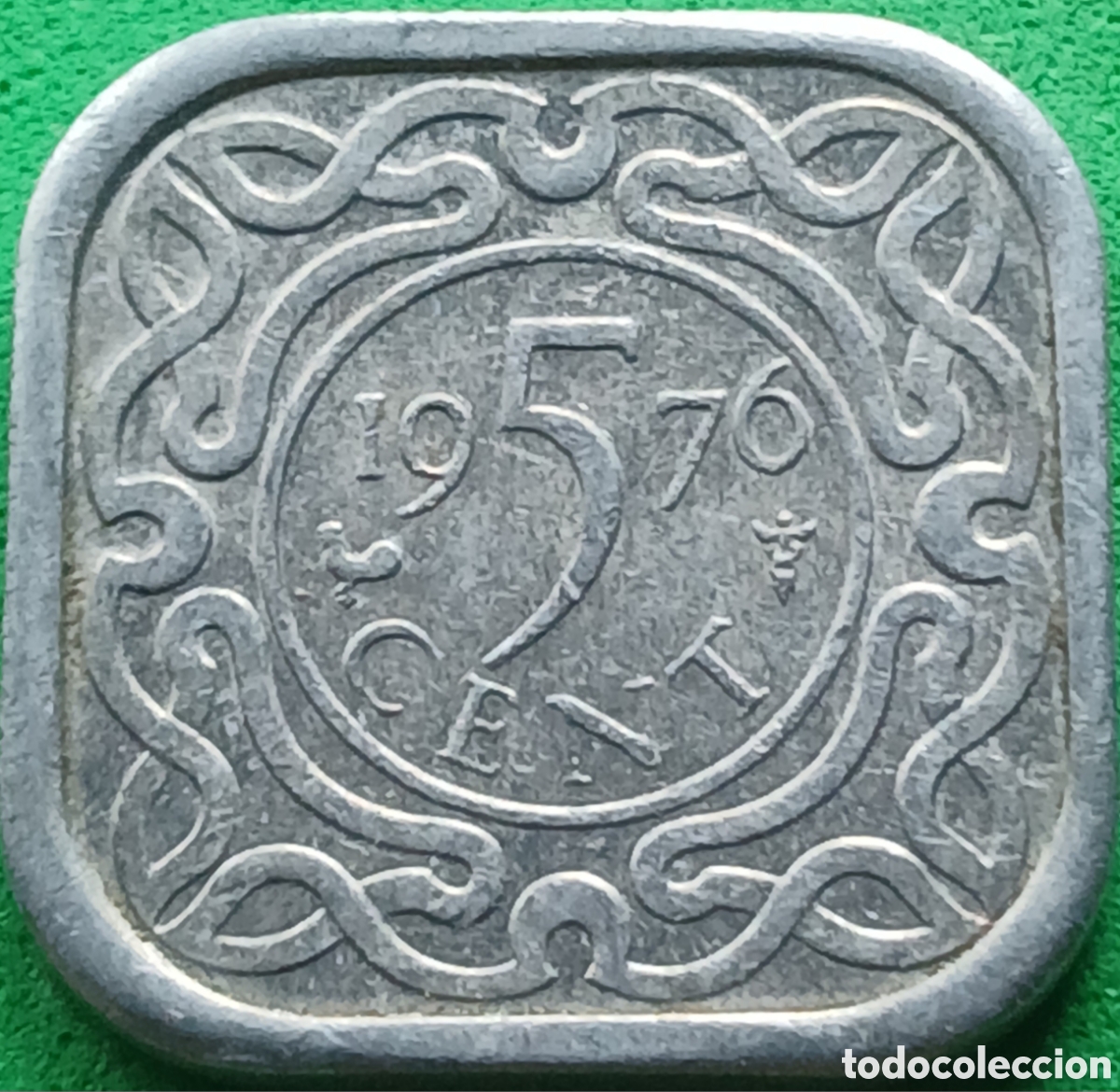 Monedas antiguas de Am&eacute;rica: Surinam 5 cent 1976 km#12a