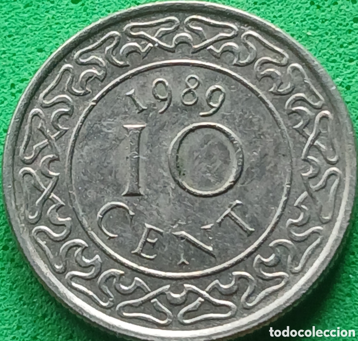 Monedas antiguas de Am&eacute;rica: Surinam 10 cent 1989 km#13a
