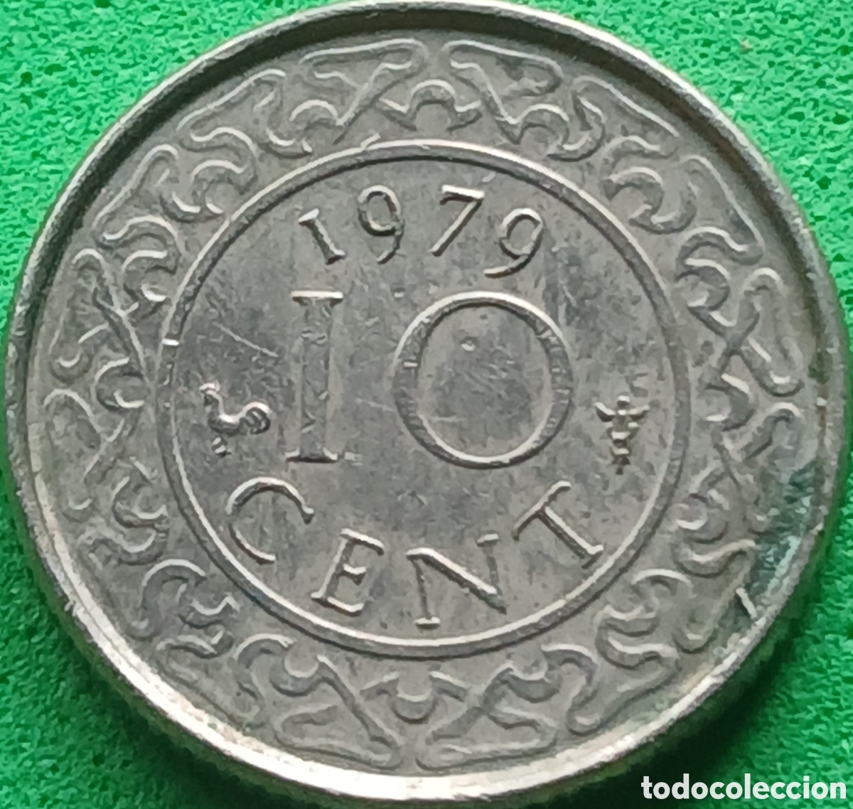 Monedas antiguas de Am&eacute;rica: Surinam 10 cent 1979 km#13