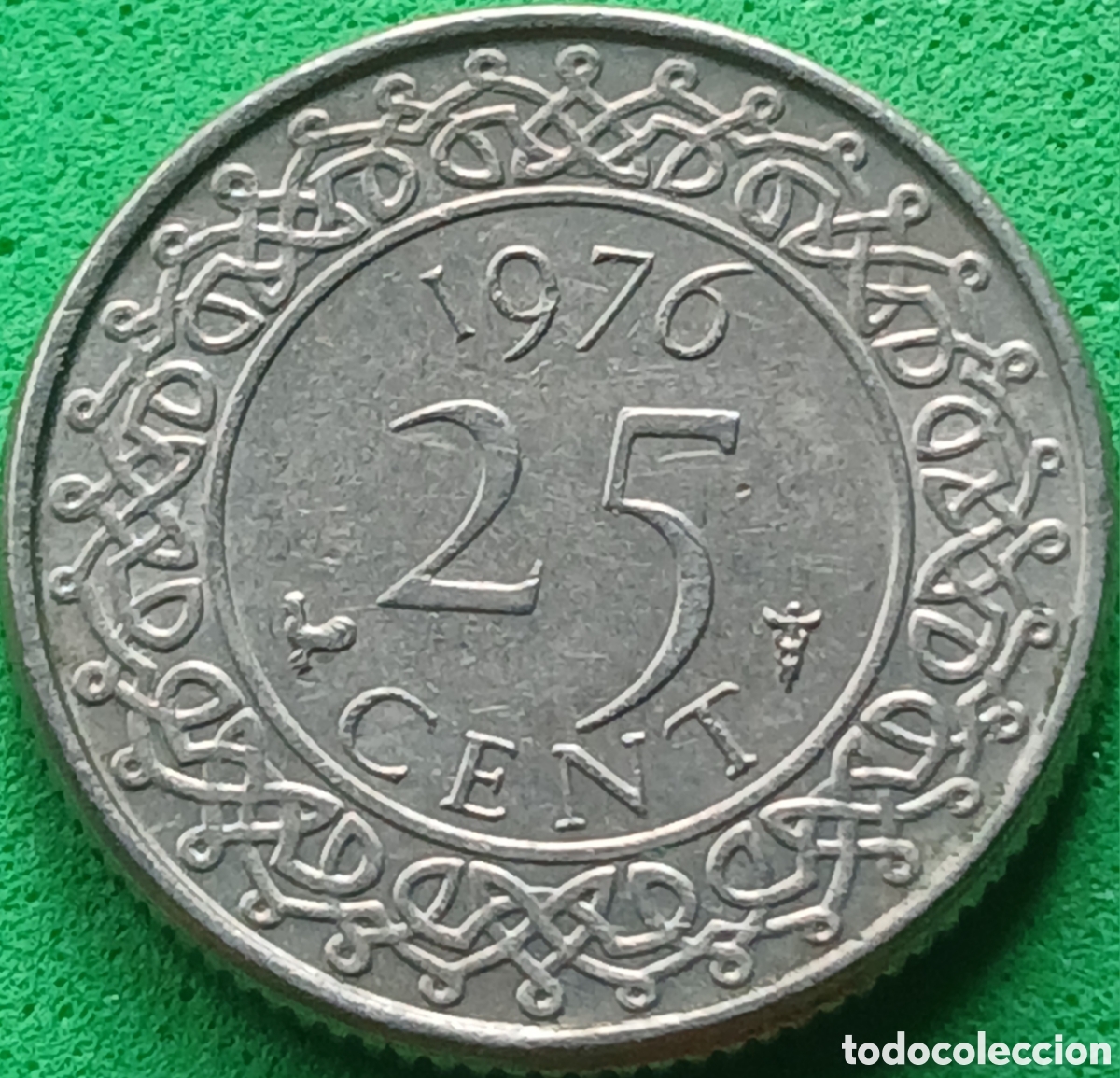 Monedas antiguas de Am&eacute;rica: Surinam 25 cent 1976 km#14