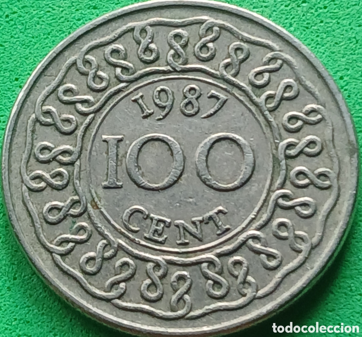Monedas antiguas de Am&eacute;rica: Surinam 100 cent 1987 km#23