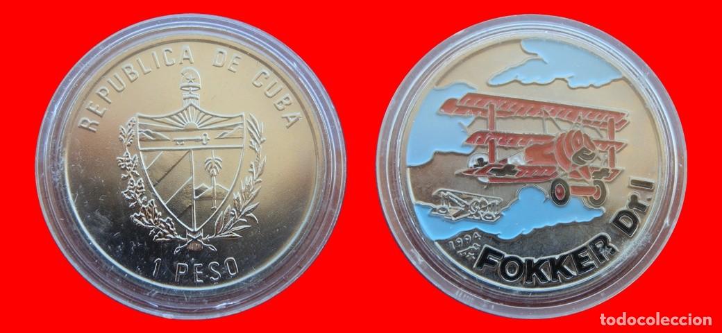 Monedas antiguas de Am&eacute;rica: 1 PESO 1994 COLOREADA SIN CIRCULAR CUBA-9793SC