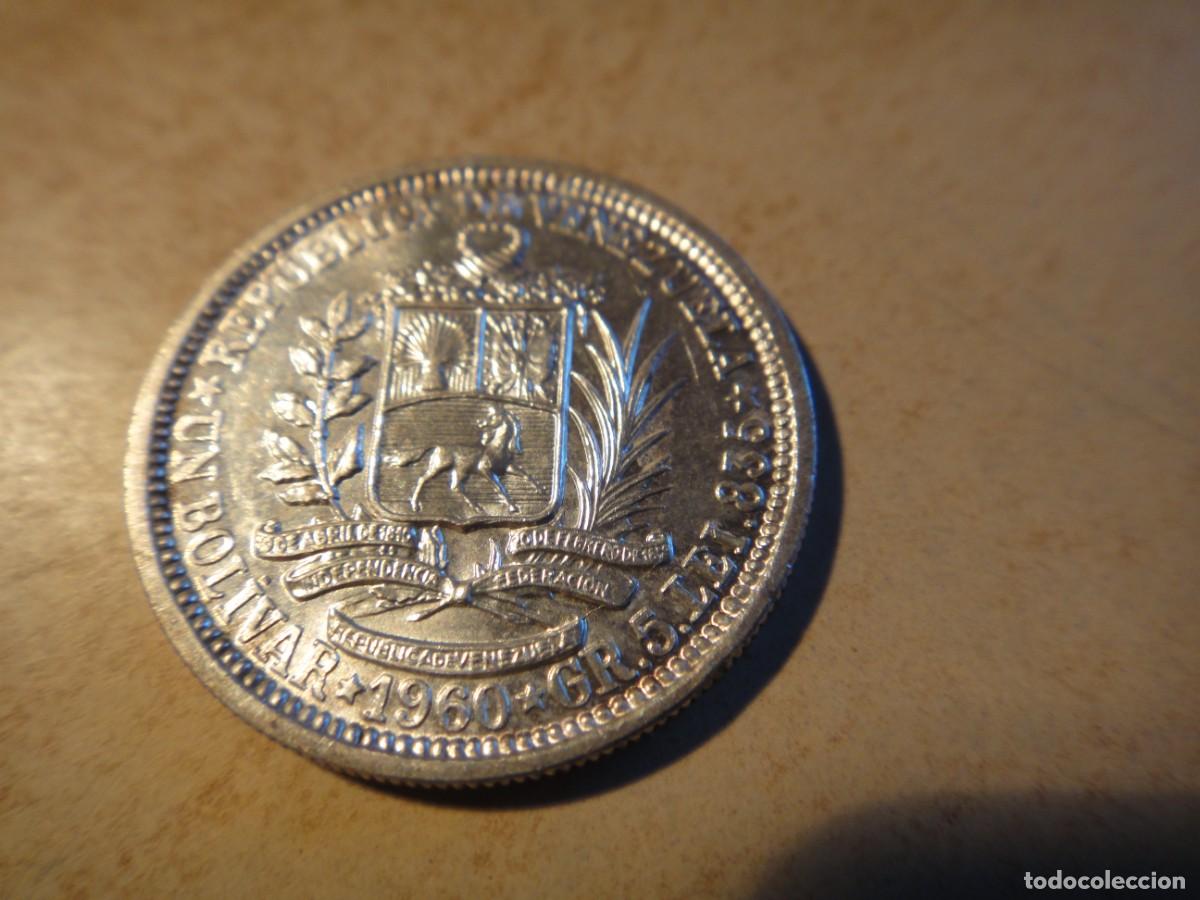 Monedas antiguas de Am&eacute;rica: Venezuela, moneda de plata de Bs 1, bien conservada, a&ntilde;o 1960, ref, 4423