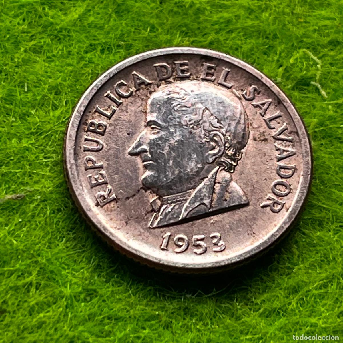 Monedas antiguas de Am&eacute;rica: El Salvador 1953, 25 centavos plata, c&eacute;ntimos 33896 H