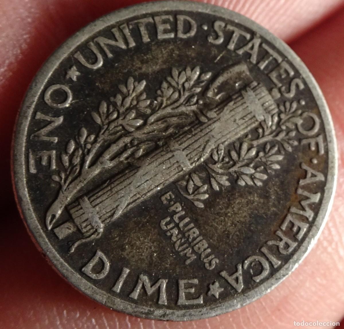Monedas antiguas de Am&eacute;rica: MONEDA ONE DIME, ESTADOS UNIDOS, 1943, PLATA, VER FOTOS