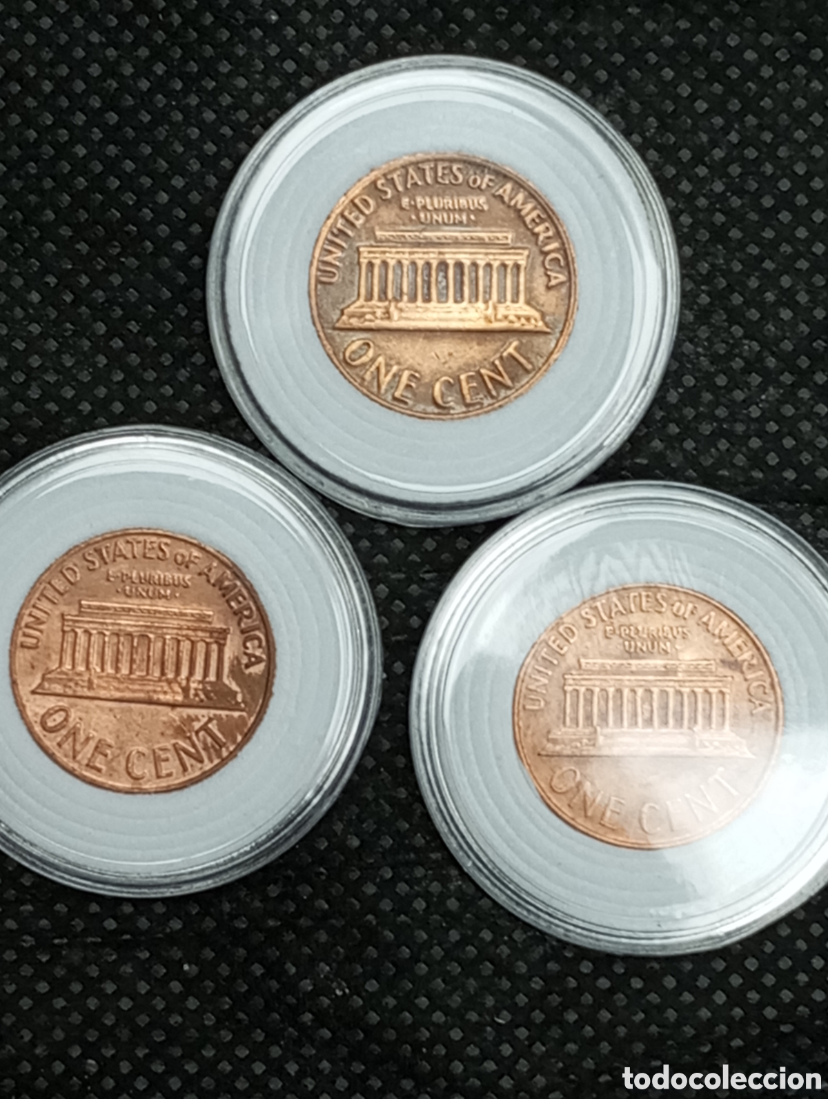 Monedas antiguas de Am&eacute;rica: 3 monedas de un c&eacute;ntimo eeuu - Foto 2
