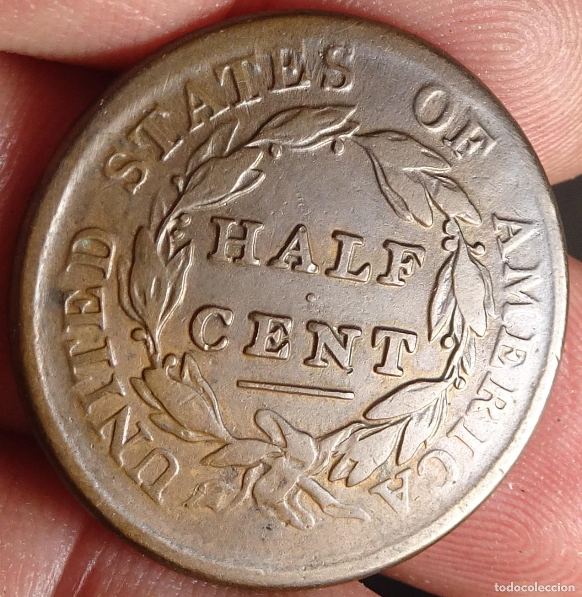 Monedas antiguas de Am&eacute;rica: ANTIGUA MONEDA , HALF CENT 1809 , USA, VER FOTOS