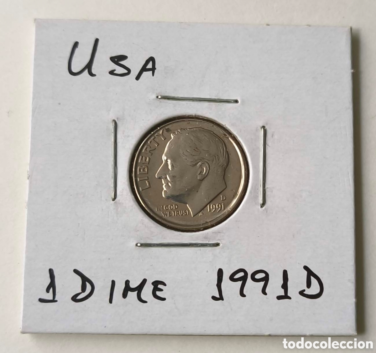 Monedas antiguas de Am&eacute;rica: EEUU. 1991. 1'DIME. D