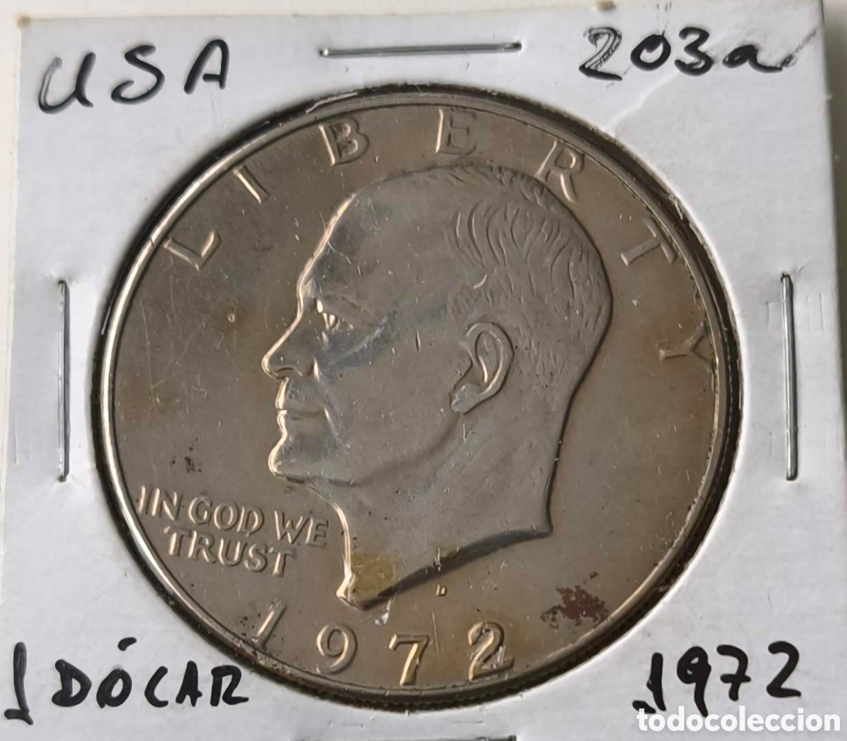 Monedas antiguas de Am&eacute;rica: EEUU. 1972. 1 D&Oacute;LAR. D - Foto 1