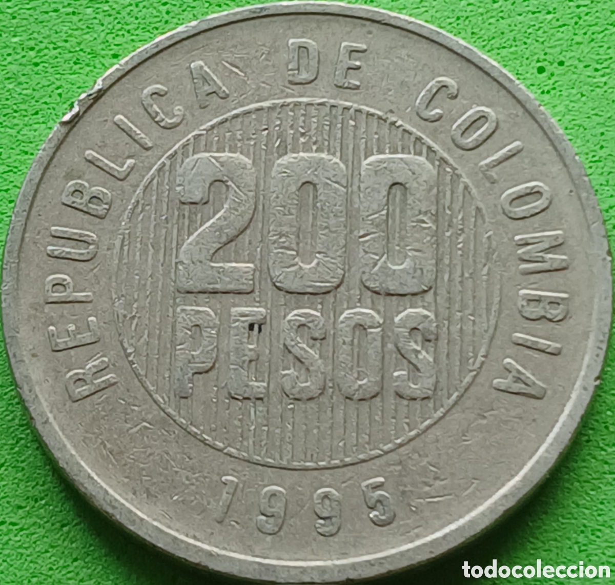 Monedas antiguas de Am&eacute;rica: Colombia 200 pesos 1995 km#287 cuatro puntos