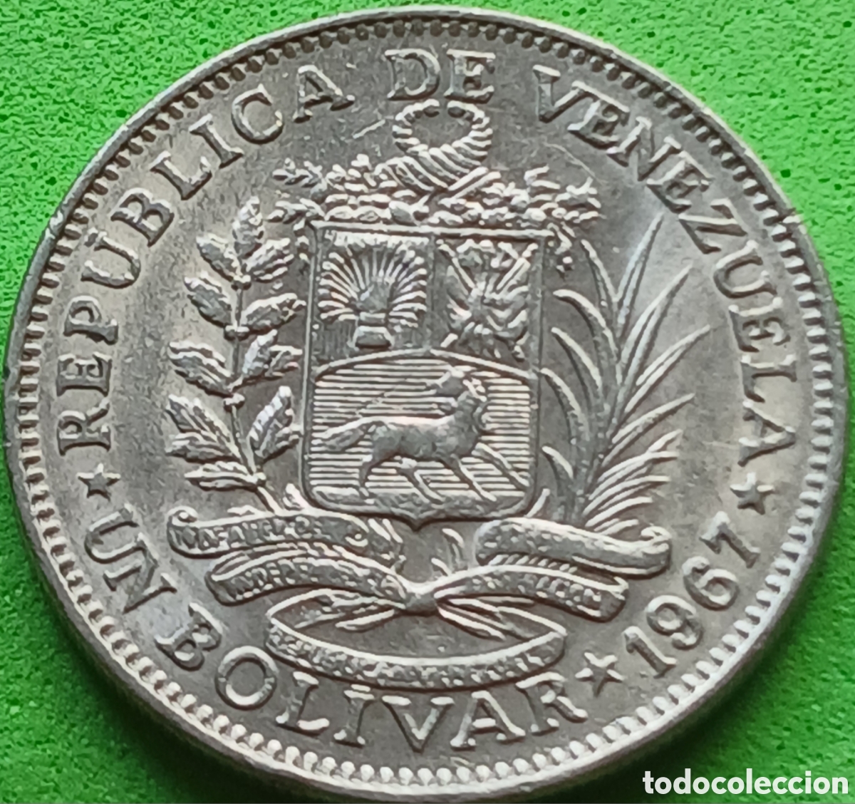 Monedas antiguas de Am&eacute;rica: Venezuela 1 bol&iacute;var 1967 Y#42