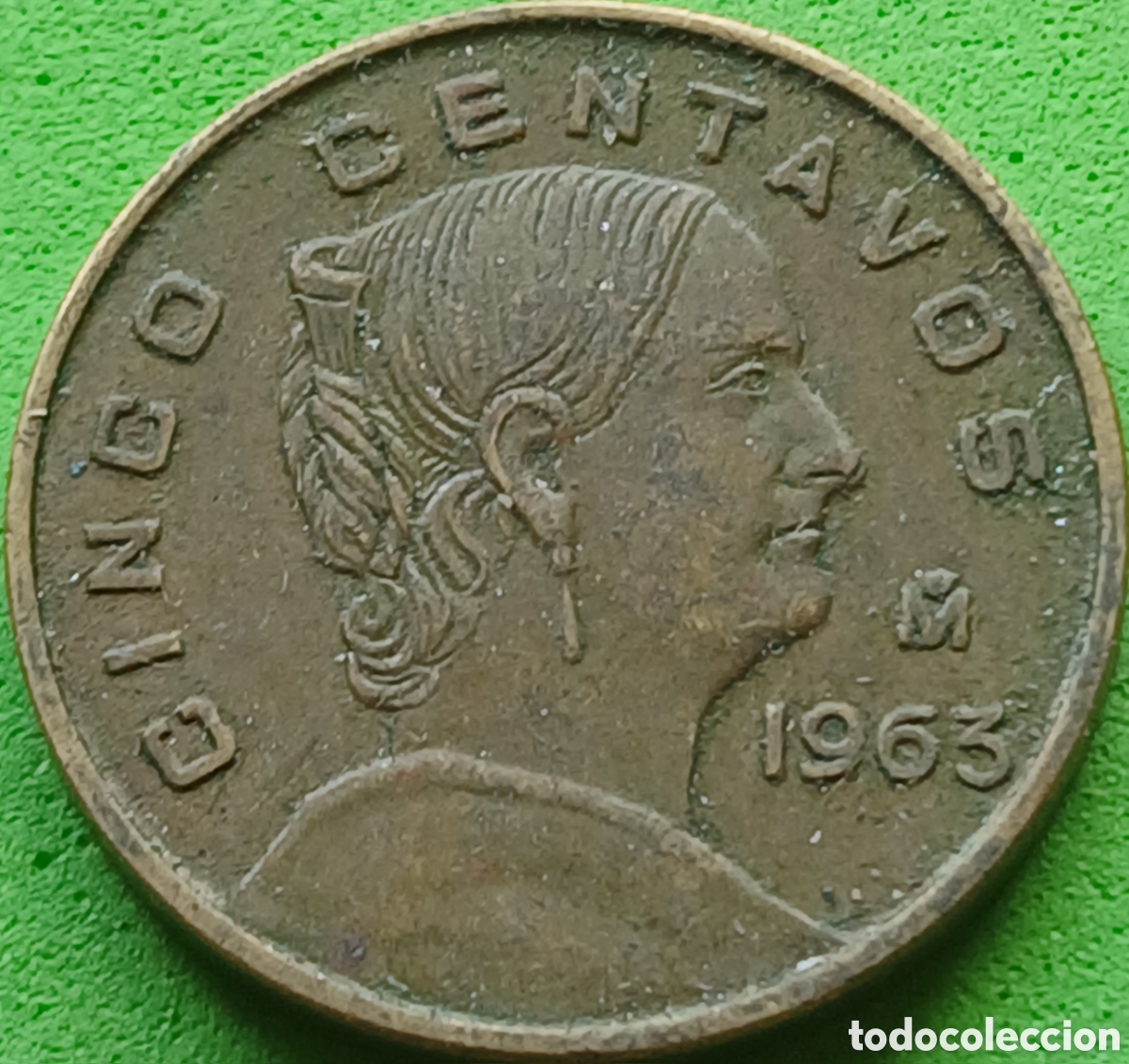 Monedas antiguas de Am&eacute;rica: M&eacute;xico 5 centavos 1963 km#426