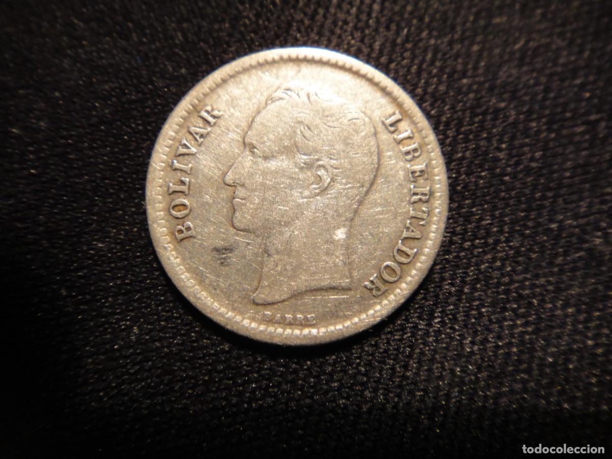 Monedas antiguas de Am&eacute;rica: Venezuela, Moneda de 0,25 cent, de plata a&ntilde;o 1954, ref, 102-2211/2