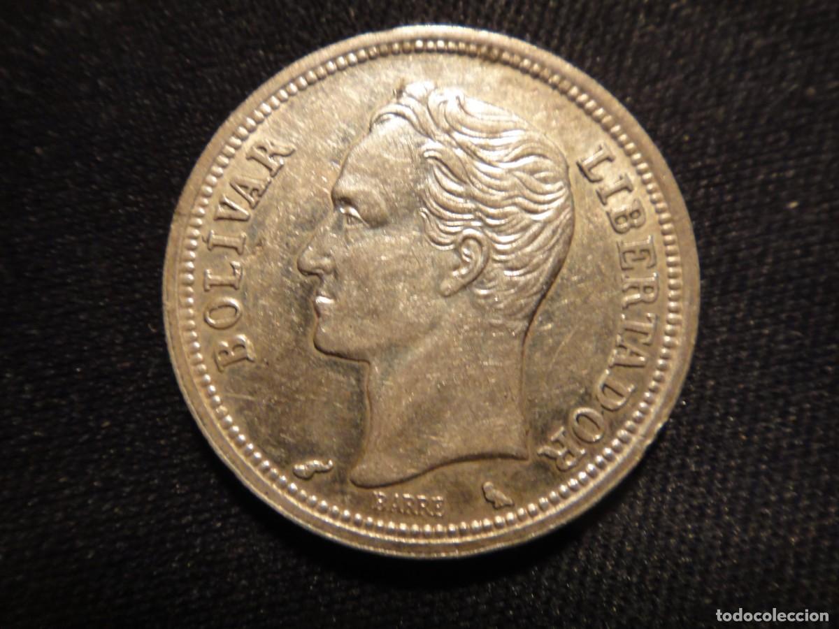 Monedas antiguas de Am&eacute;rica: Venezuela, Moneda de Bs 1 , de plata a&ntilde;o 1965, ref, 102-2215/6