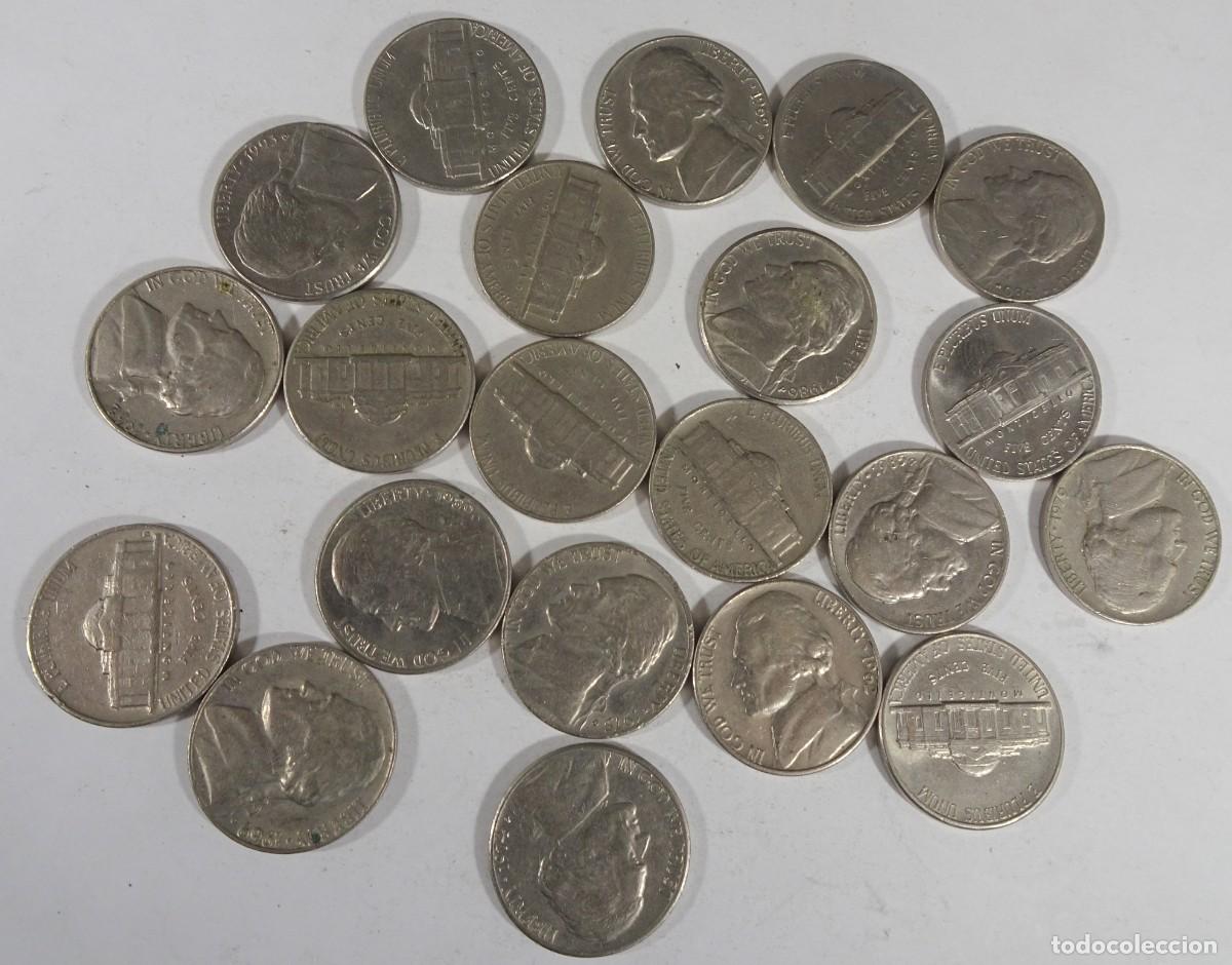Monedas antiguas de Am&eacute;rica: LOTE DE ANTIGUAS MONEDAS USA ,5 CENTAVOS, VARIOS A&Ntilde;OS, VER FOTOS