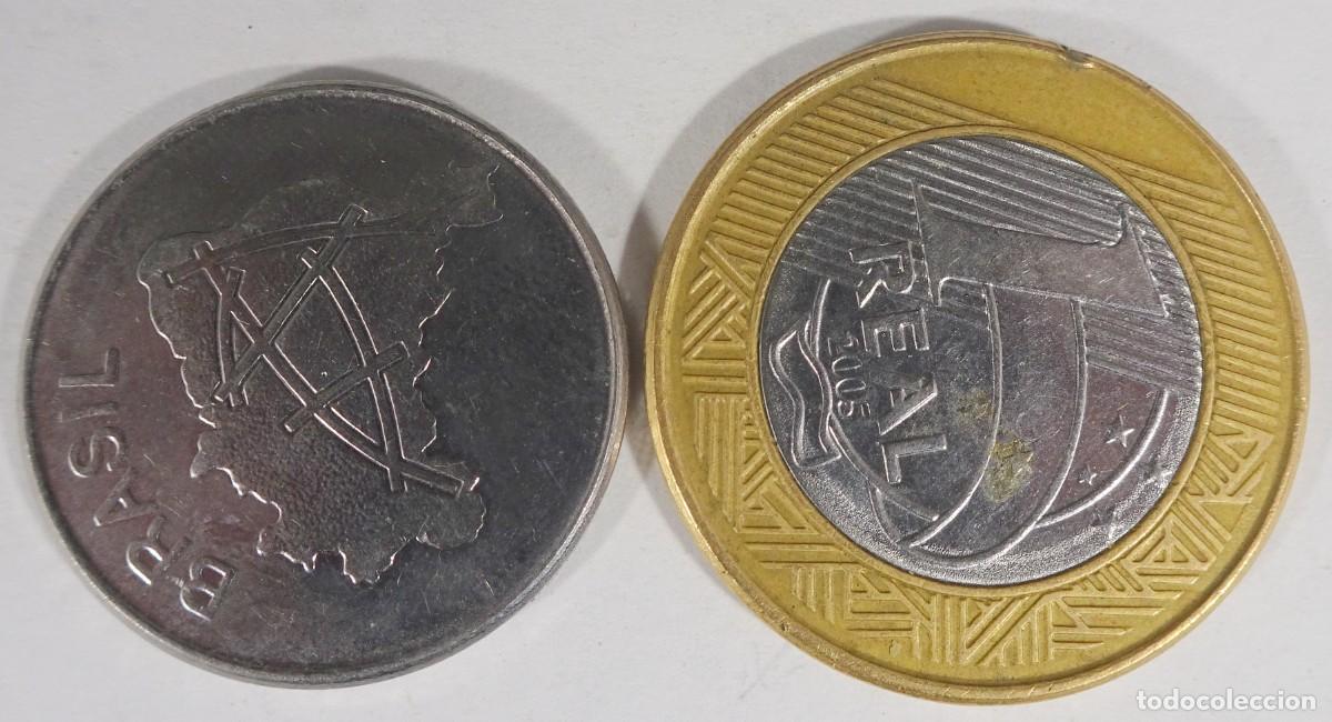 Monedas antiguas de Am&eacute;rica: 2 MONEDAS CRUZEIROS BRASIL, VER FOTOS