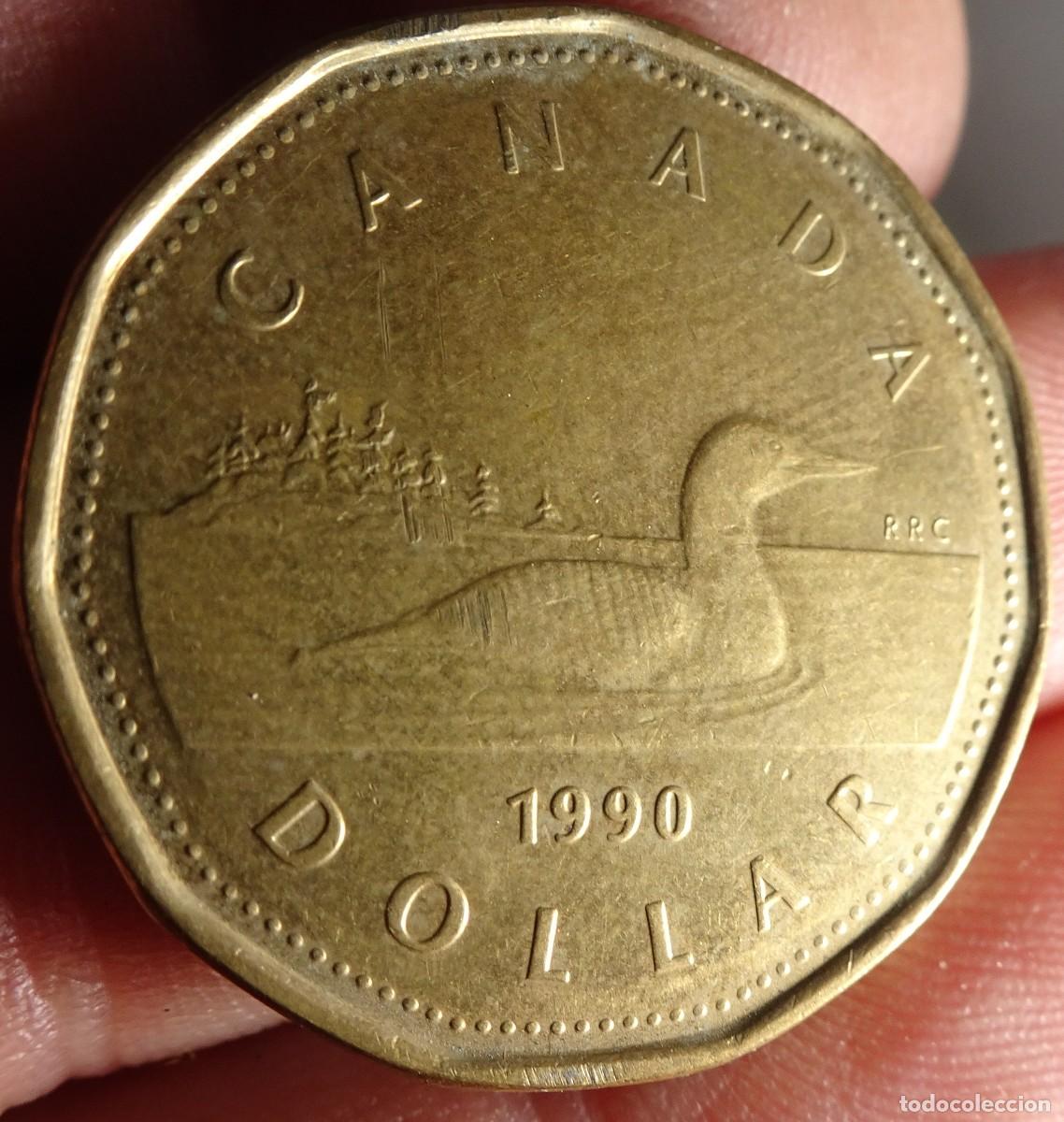 Monedas antiguas de Am&eacute;rica: ANTIGUA MONEDA CANADA, 1 DOLLAR , 1990, VER FOTOS