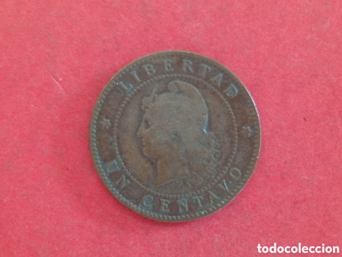 Monedas antiguas de Am&eacute;rica: 1 centavo de Argentina 1890 - Foto 2