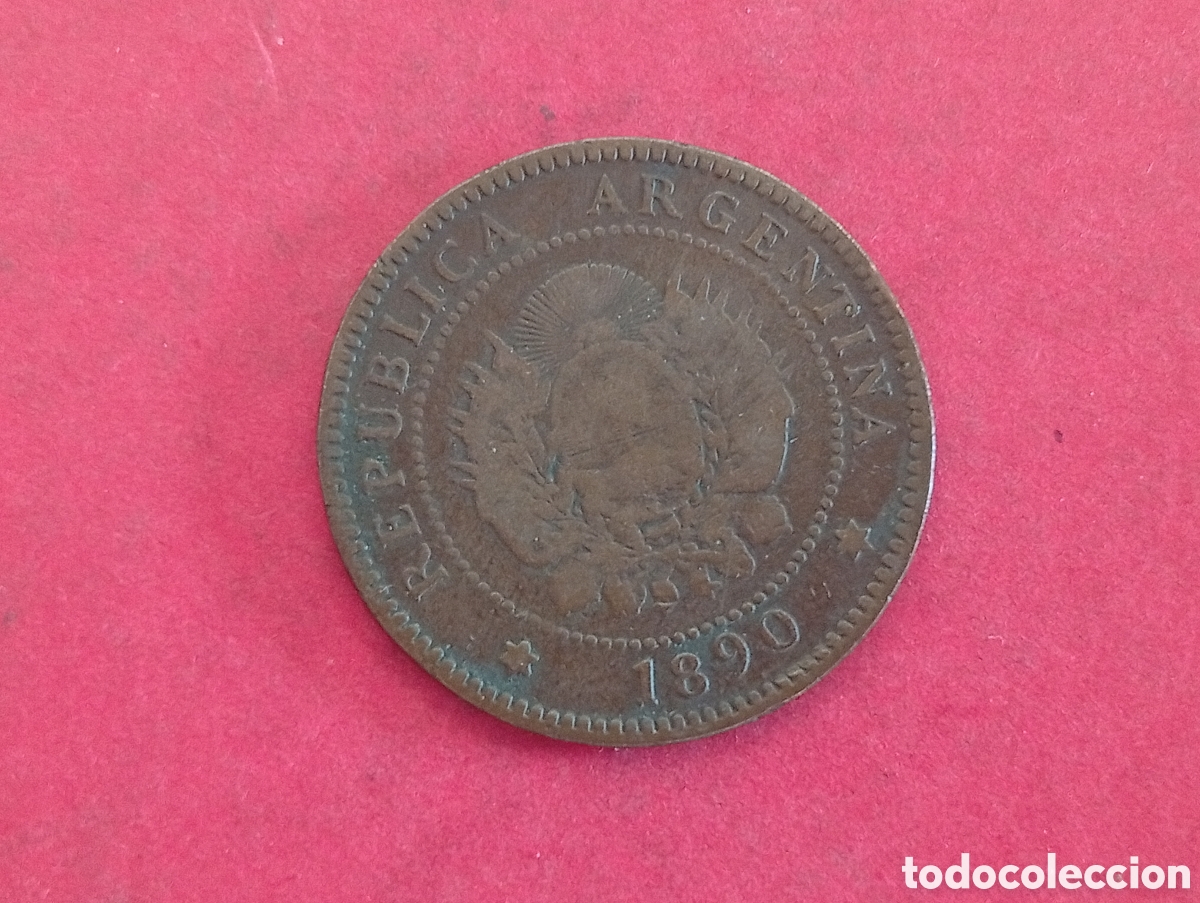 Monedas antiguas de Am&eacute;rica: 1 centavo de Argentina 1890