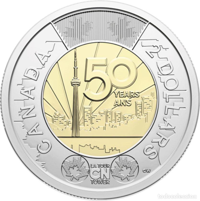Monedas antiguas de Am&eacute;rica: CANADA 2 dolares 2026 sin circular 50 anos Torre CN 2$