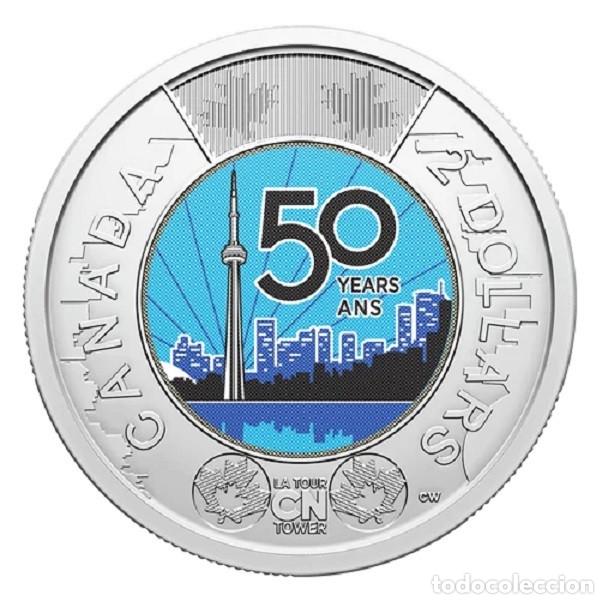 Monedas antiguas de Am&eacute;rica: CANADA 2 dolares 2026 multicolor 50 anos Torre CN 2$