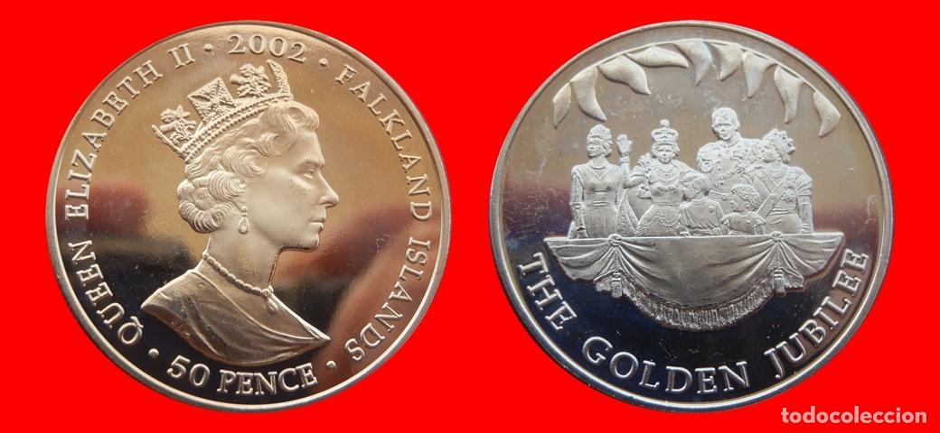 Monedas antiguas de Am&eacute;rica: 50 PENIQUES PENCE 2002 SIN CIRCULAR ISLAS MALVINAS FALKLAND-9819SC