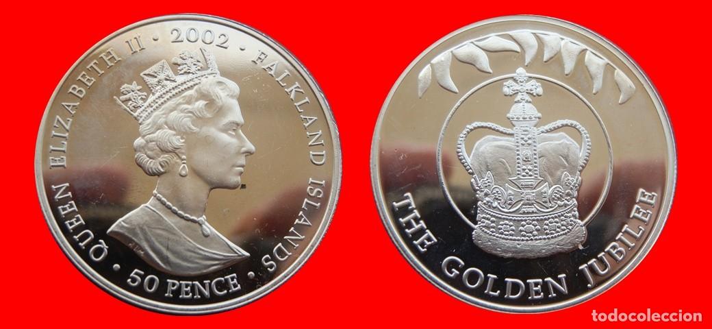 Monedas antiguas de Am&eacute;rica: 50 PENIQUES PENCE 2002 SIN CIRCULAR ISLAS MALVINAS FALKLAND-9820SC