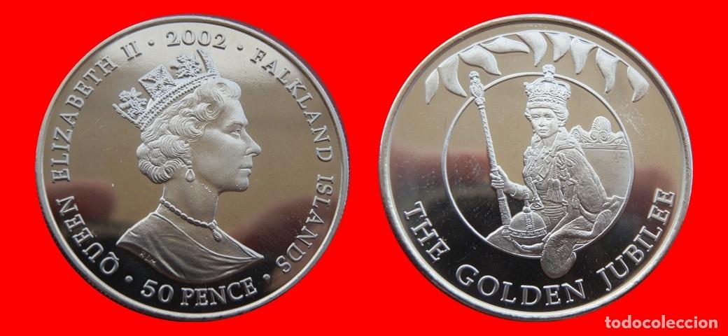 Monedas antiguas de Am&eacute;rica: 50 PENIQUES PENCE 2002 SIN CIRCULAR ISLAS MALVINAS FALKLAND-9822SC