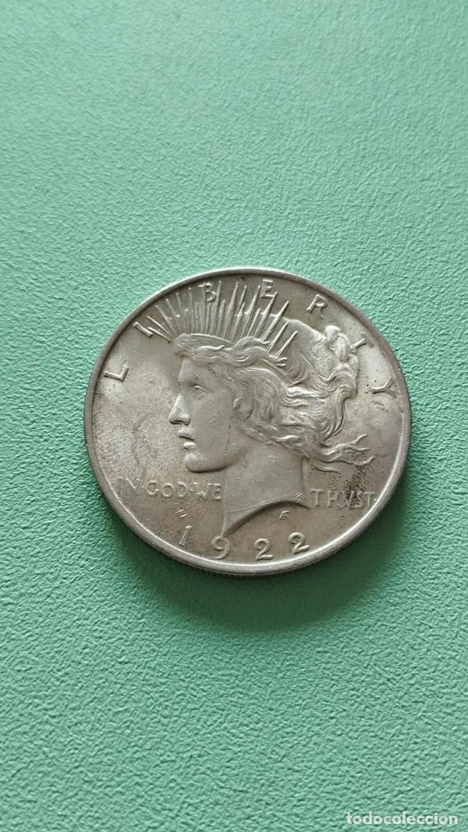Monedas antiguas de Am&eacute;rica: Dolar de plata de 1922 - &rdquo;Peace Dollar&rdquo;