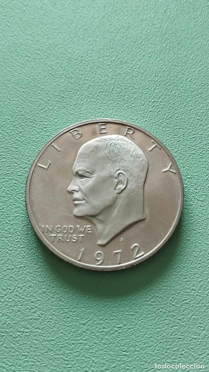 Monedas antiguas de Am&eacute;rica: Moneda de 1 d&oacute;lar de plata de 1972 - &rdquo;Dollar Eisenhower&rdquo; o &rdquo;Ike Dollar&rdquo;