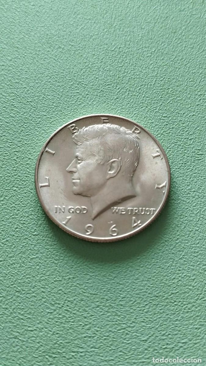 Monedas antiguas de Am&eacute;rica: Moneda de medio d&oacute;lar de plata de 1964 - &rdquo;Kennedy Half Dollar&rdquo;
