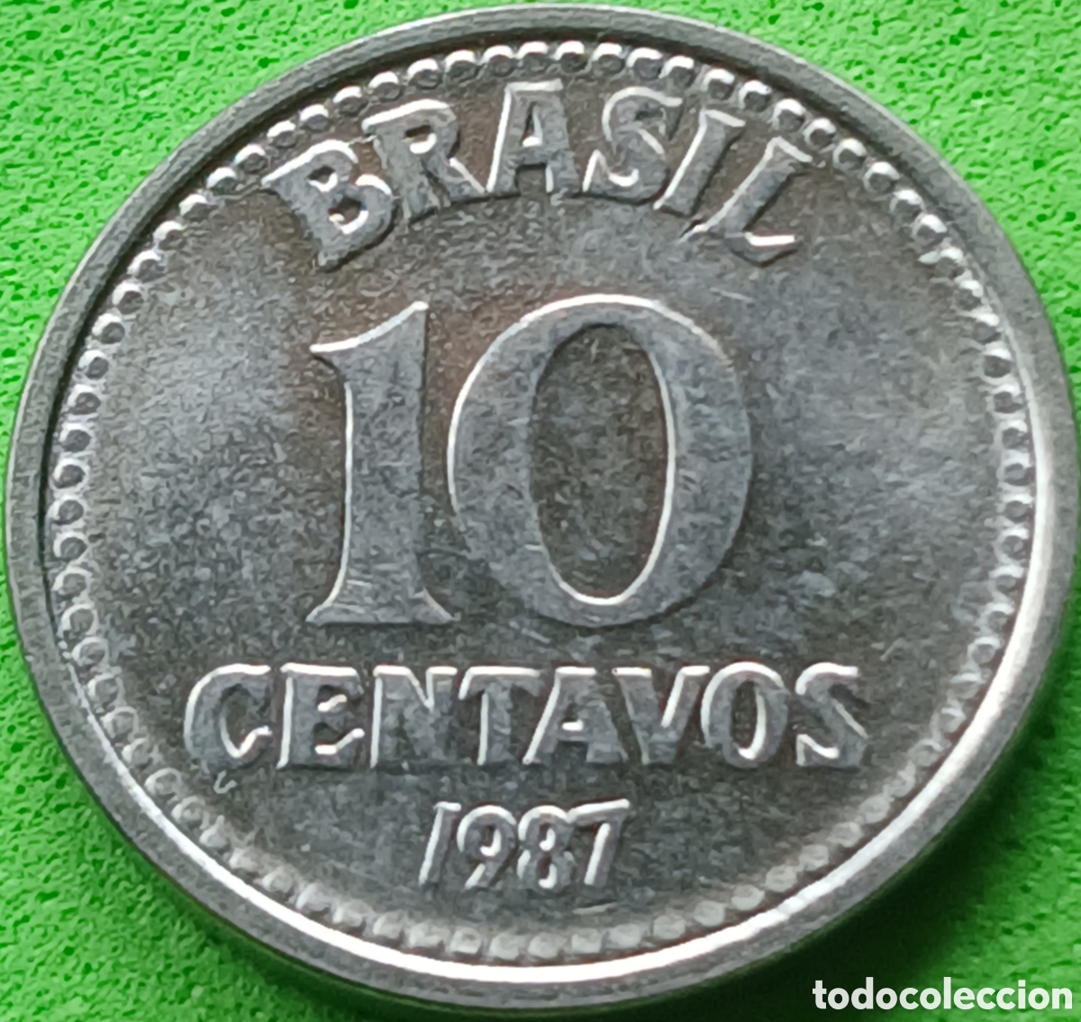 Monedas antiguas de Am&eacute;rica: Brasil 10 centavos 1987 km#602