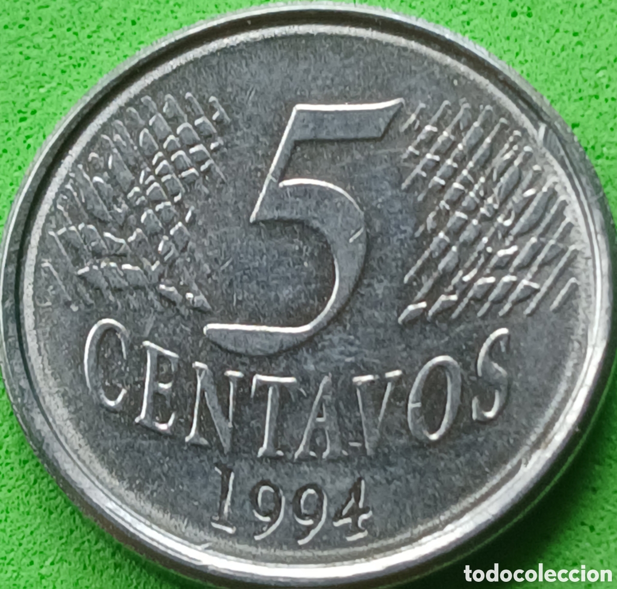 Monedas antiguas de Am&eacute;rica: Brasil 5 centavos 1994 km#632 - Foto 1