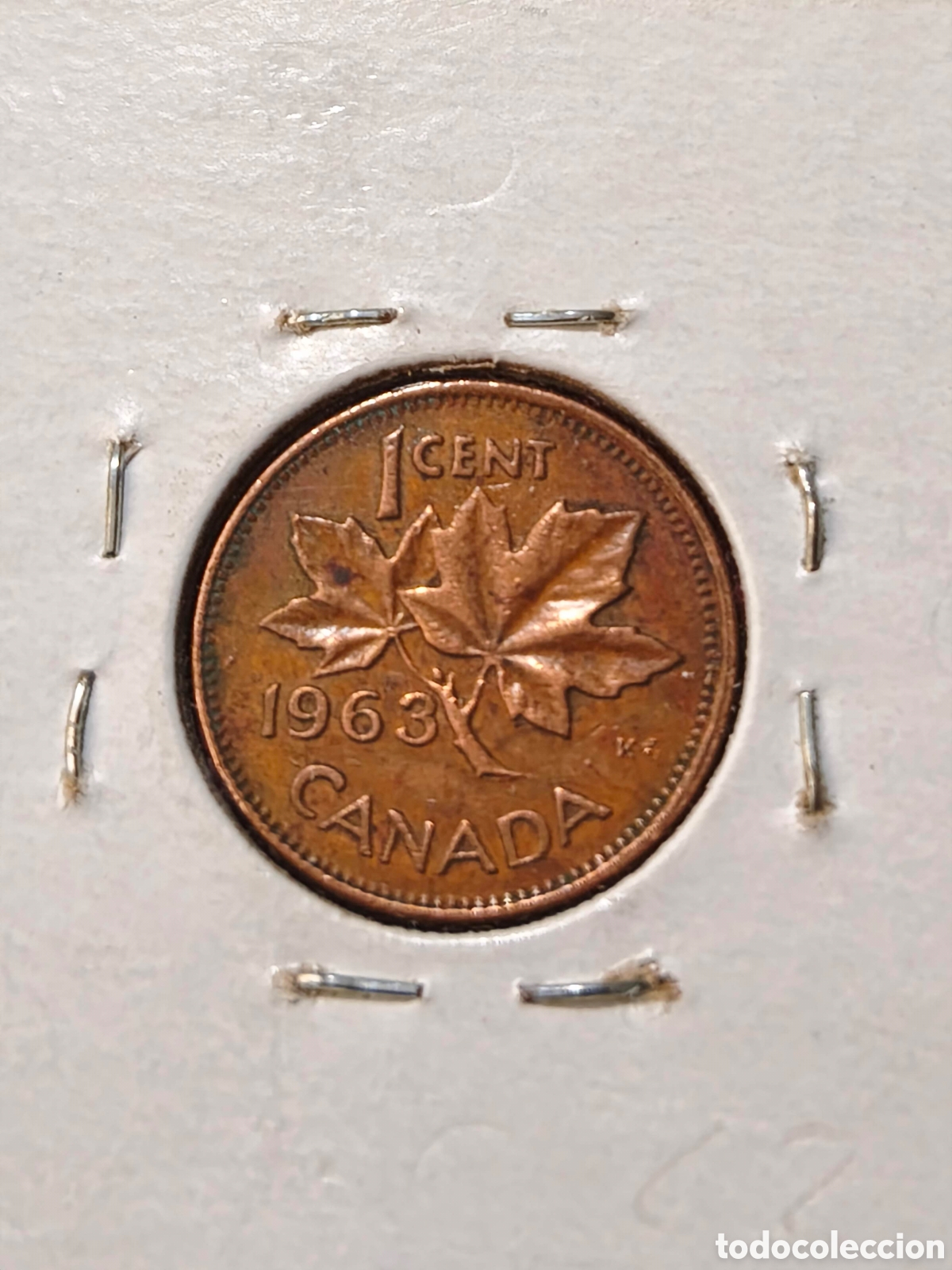 Monedas antiguas de Am&eacute;rica: Canad&aacute;. 1963. Un c&eacute;ntimo - Foto 2