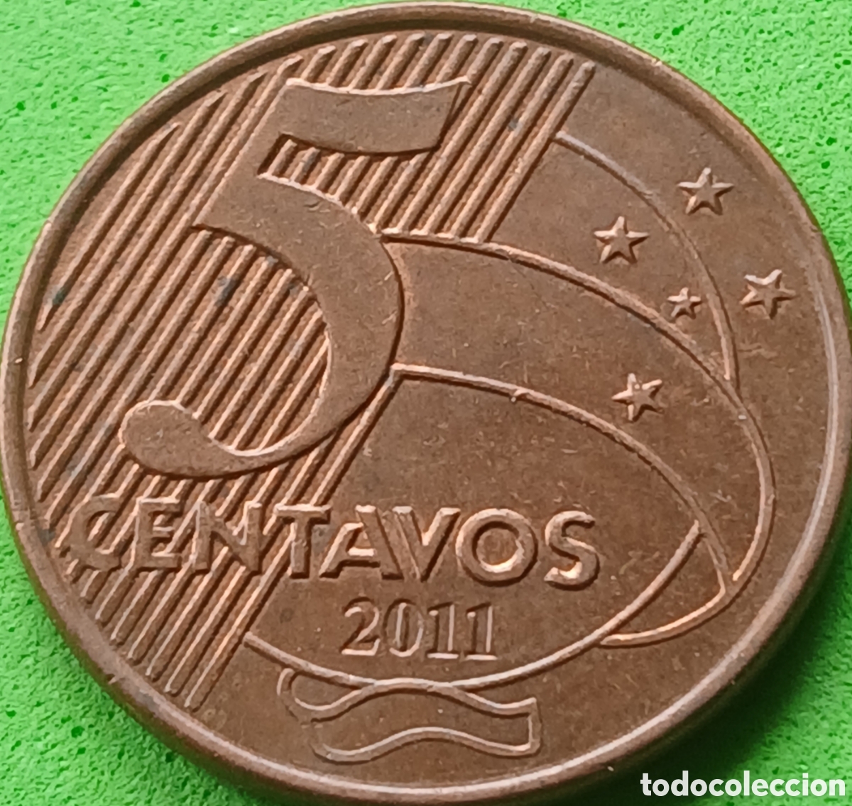 Monedas antiguas de Am&eacute;rica: Brasil 5 centavos 2011 km#648