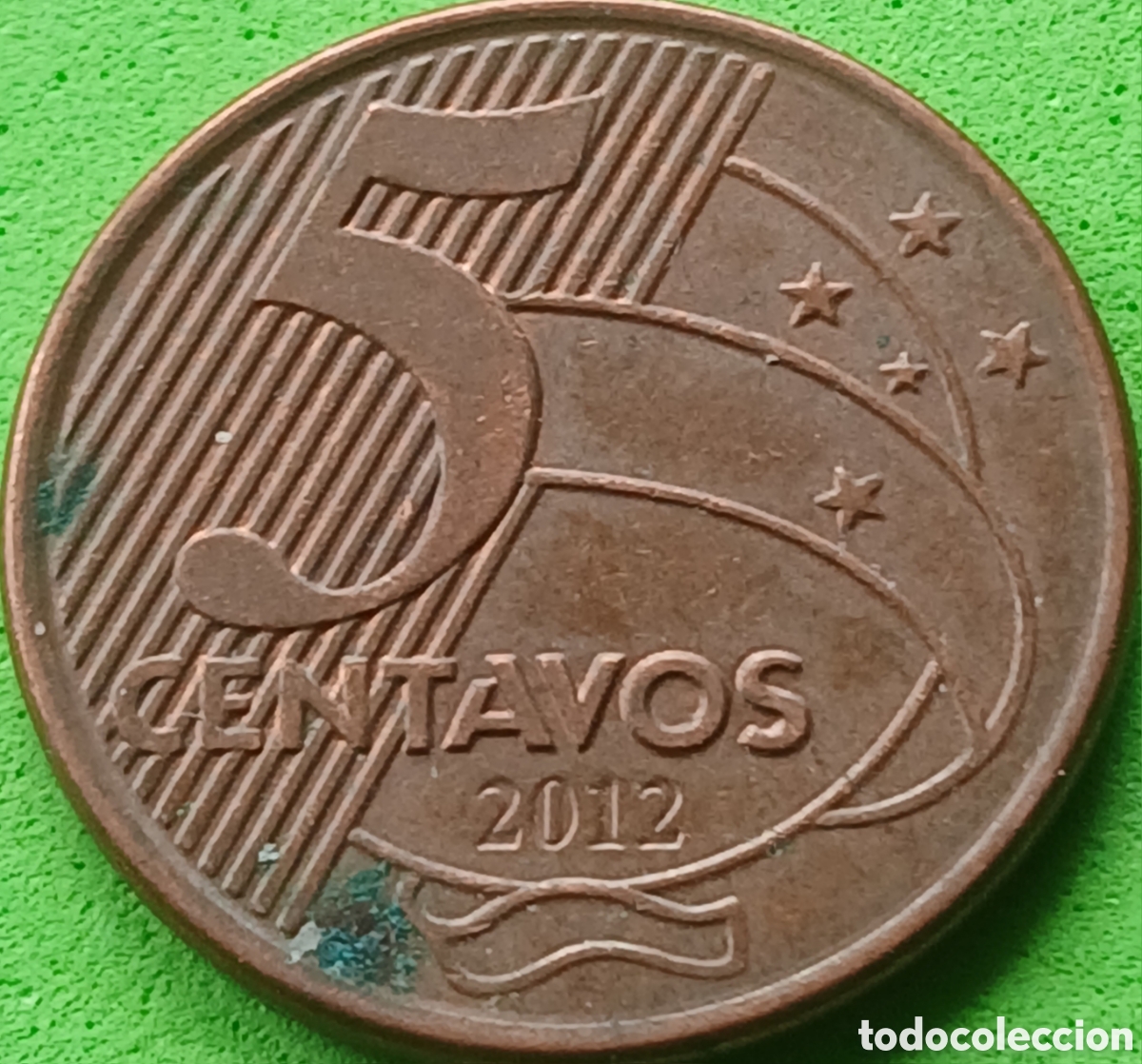 Monedas antiguas de Am&eacute;rica: Brasil 5 centavos 2012 km#648