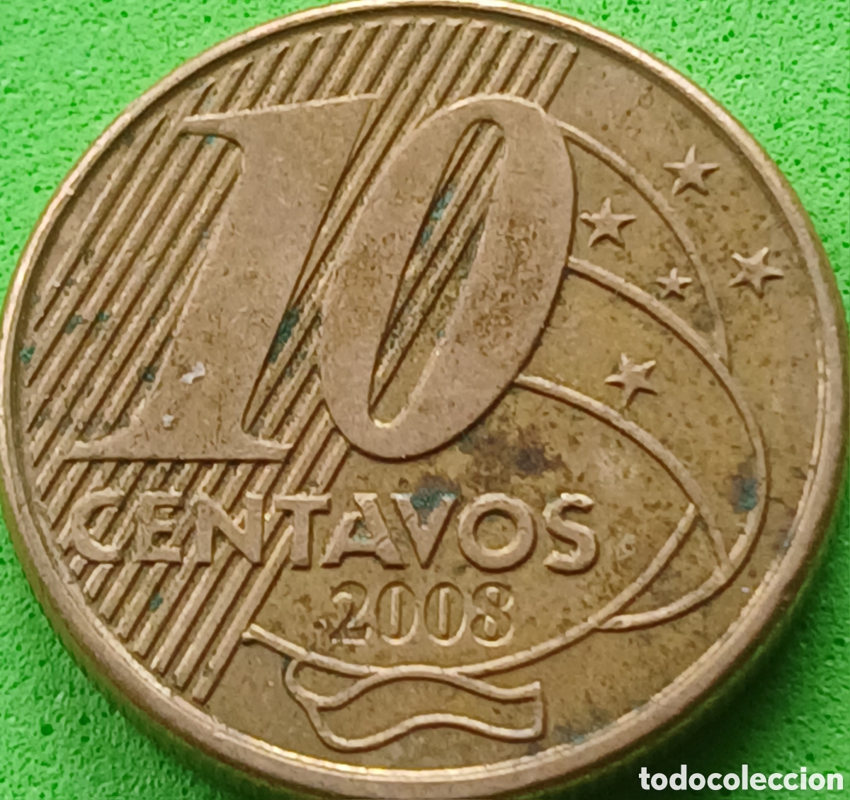 Monedas antiguas de Am&eacute;rica: Brasil 10 centavos 2008 km#649 - Foto 1
