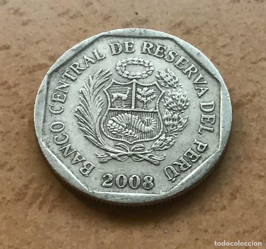 Monedas antiguas de Am&eacute;rica: 50 c&eacute;ntimos de Per&uacute;. A&ntilde;o 2008