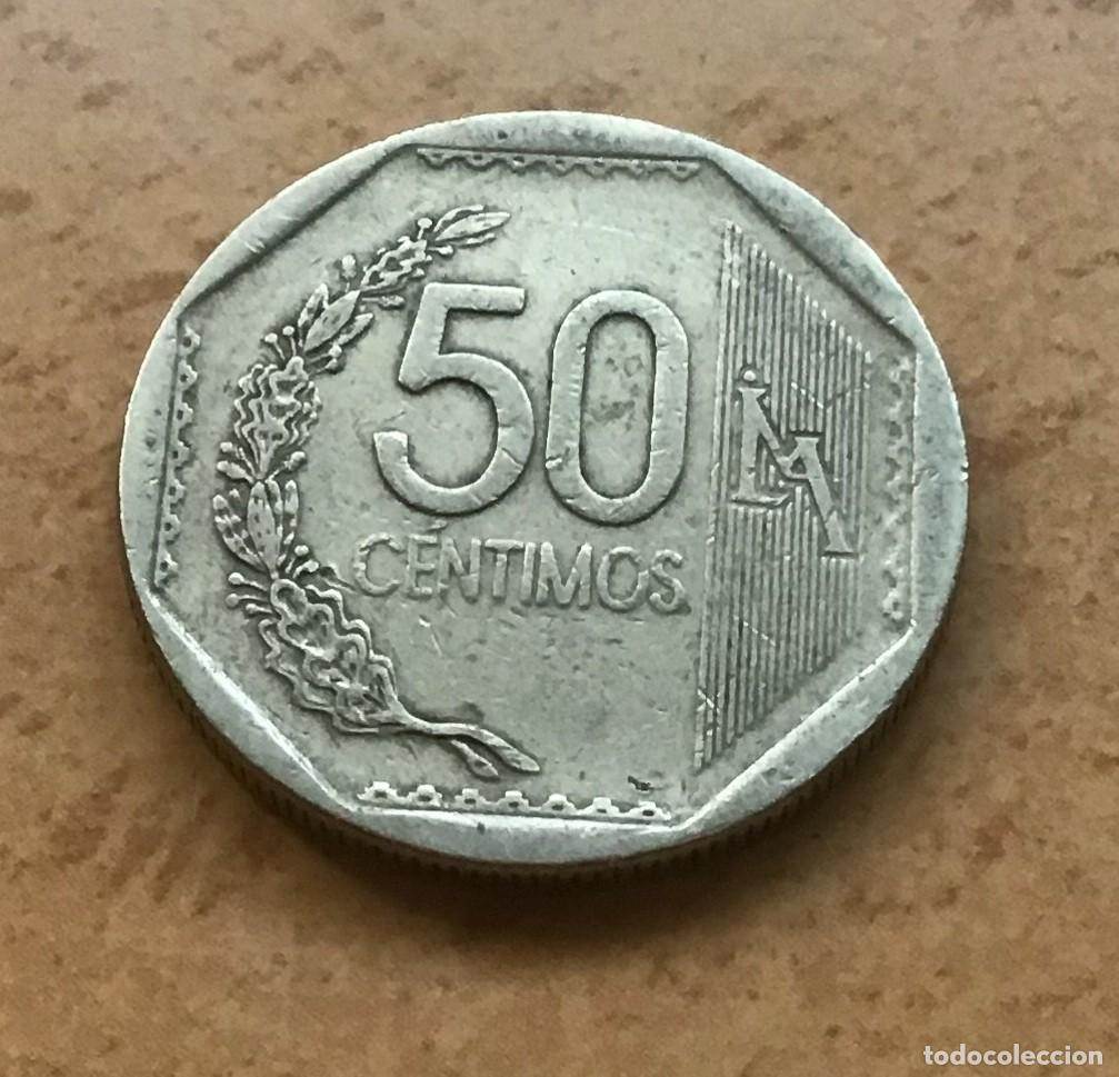 Monedas antiguas de Am&eacute;rica: 50 c&eacute;ntimos de Per&uacute;. A&ntilde;o 2008 - Foto 2