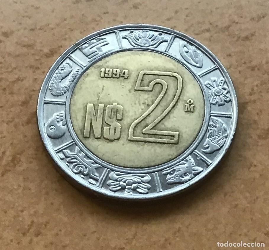 Monedas antiguas de Am&eacute;rica: 2 pesos de M&eacute;xico (M&eacute;jico). A&ntilde;o 1994