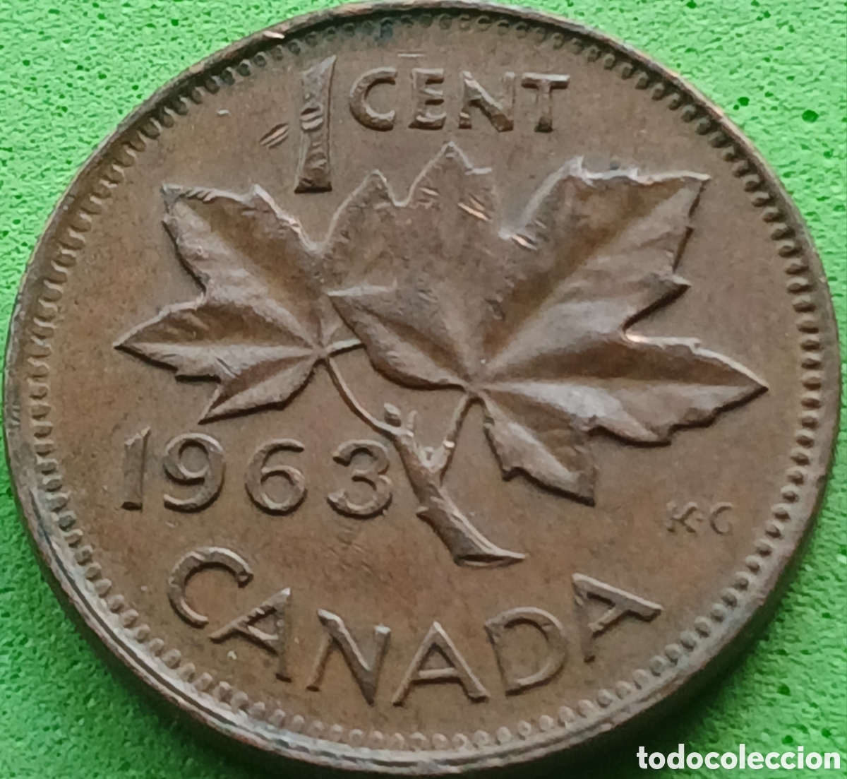 Monedas antiguas de Am&eacute;rica: Canad&aacute; 1 cent 1963 km#49 - Foto 1