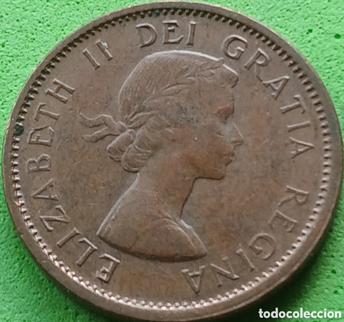 Monedas antiguas de Am&eacute;rica: Canad&aacute; 1 cent 1964 km#49 - Foto 2