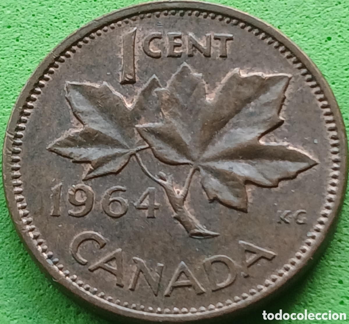 Monedas antiguas de Am&eacute;rica: Canad&aacute; 1 cent 1964 km#49