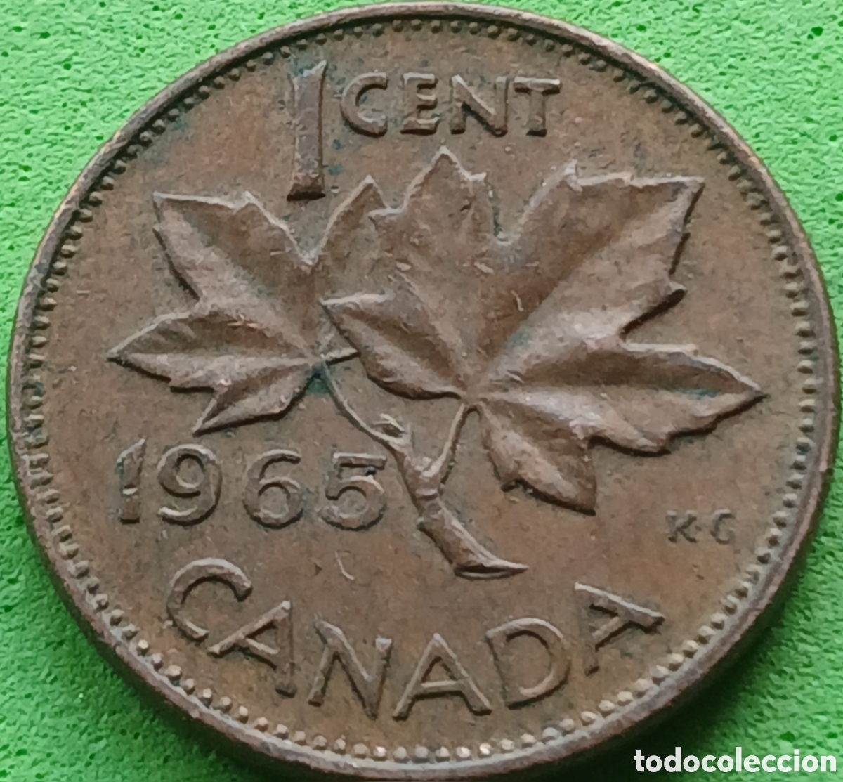 Monedas antiguas de Am&eacute;rica: Canad&aacute; 1 cent 1965 km#59 - Foto 1