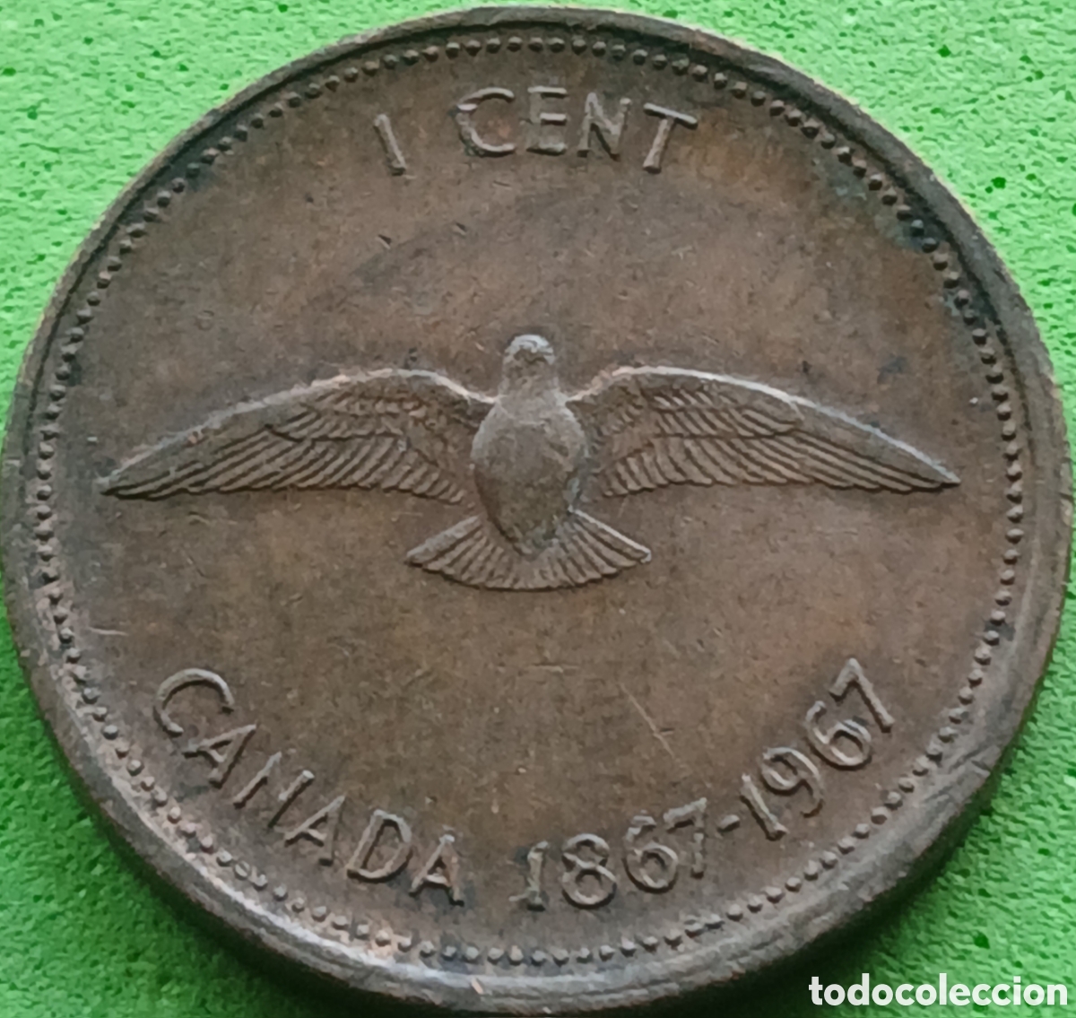 Monedas antiguas de Am&eacute;rica: Canad&aacute; 1 cent 1967 km#65 Confederaci&oacute;n Canadiense