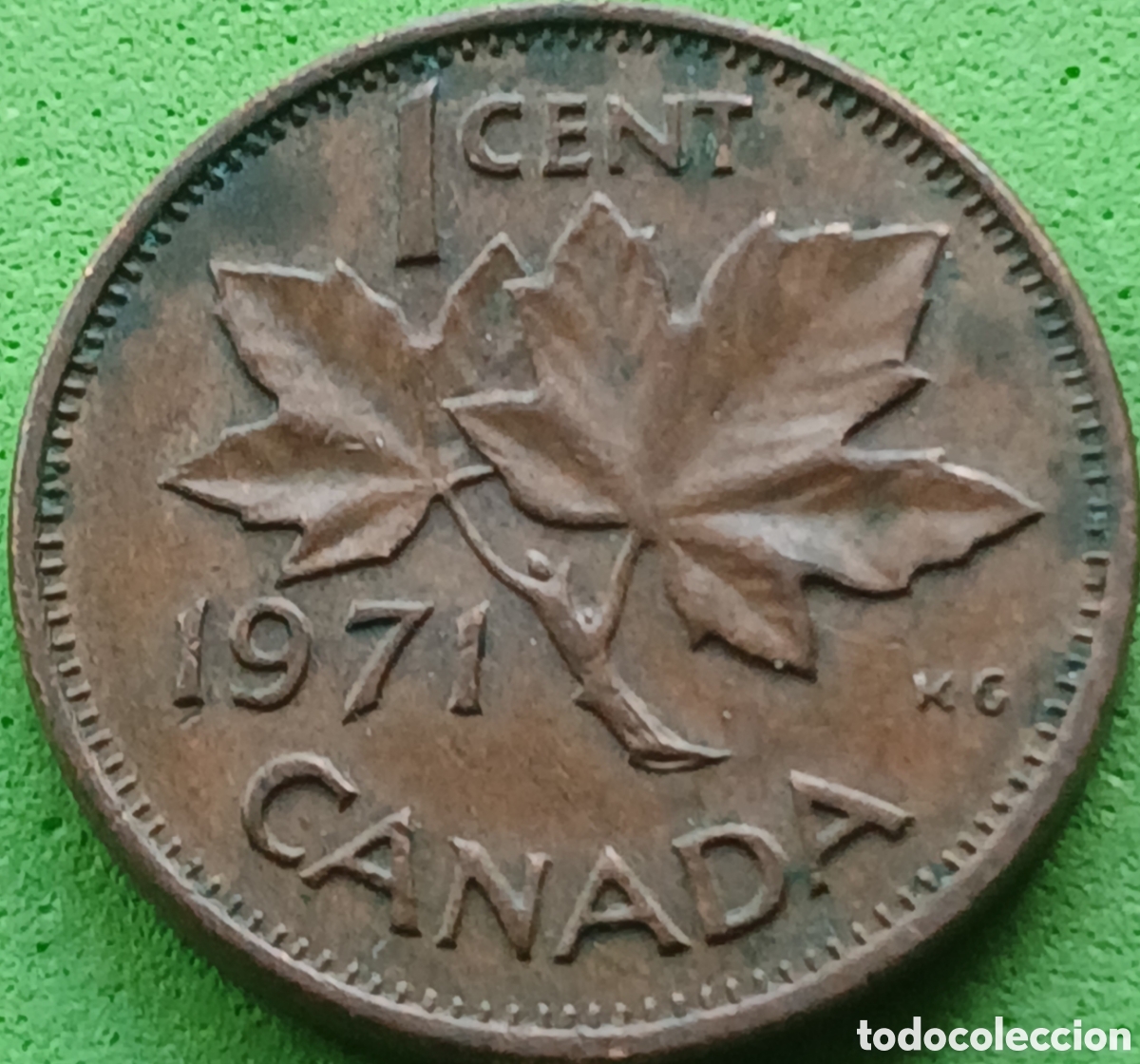 Monedas antiguas de Am&eacute;rica: Canad&aacute; 1 cent 1971 km#59 - Foto 1