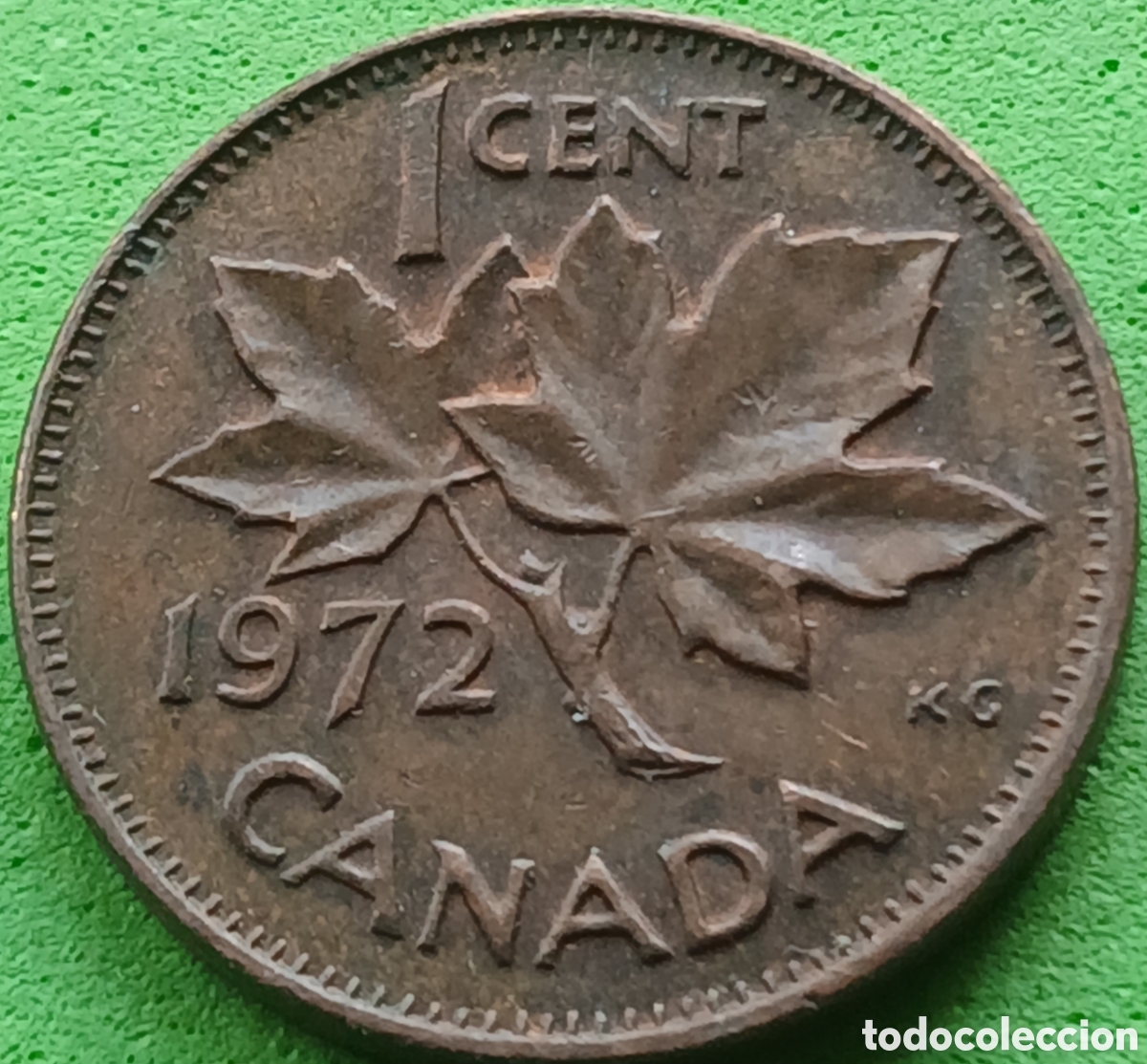 Monedas antiguas de Am&eacute;rica: Canad&aacute; 1 cent 1972 km#59