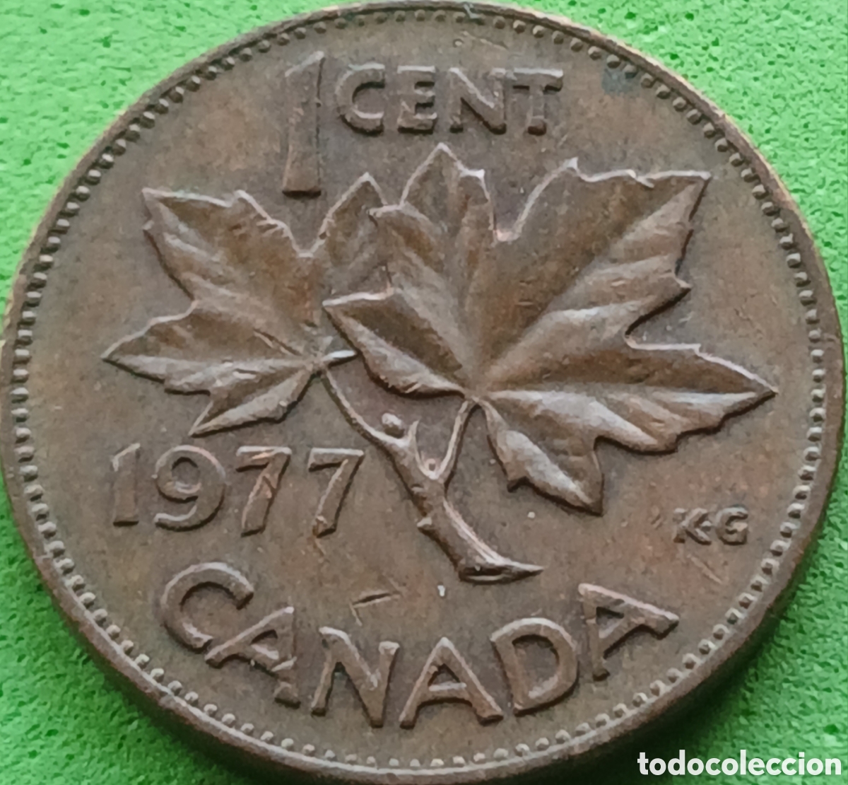 Monedas antiguas de Am&eacute;rica: Canad&aacute; 1 cent 1977 km#59