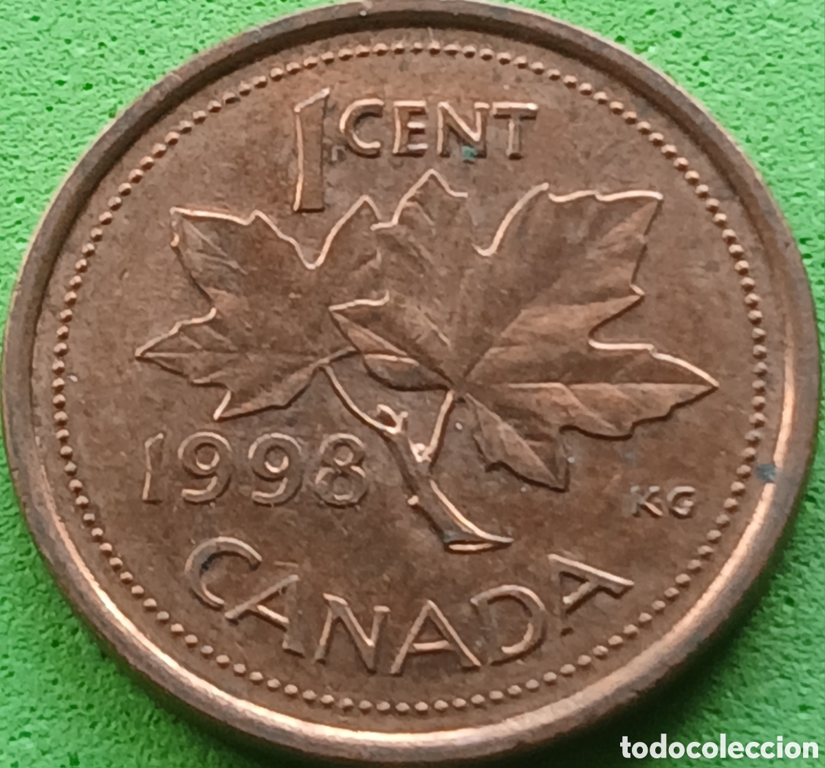 Monedas antiguas de Am&eacute;rica: Canad&aacute; 1 cent 1998 km#289 sin marca de ceca