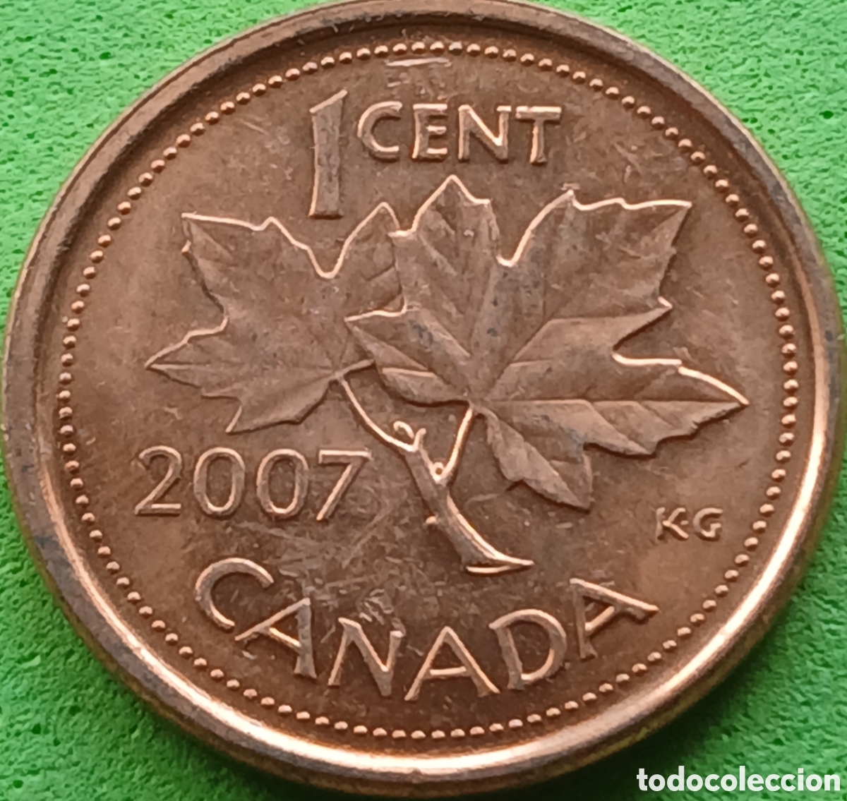 Monedas antiguas de Am&eacute;rica: Canad&aacute; 1 cent 2007 km#490a magn&eacute;tica
